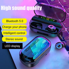 Load image into Gallery viewer, V10 Wireless Bluetooth V5.0 Earphone Sports Wireless Earphone LED Digital Display Touch Control 8D Stereo Earbuds Mic Headphones
