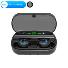 Load image into Gallery viewer, V10 Wireless Bluetooth V5.0 Earphone Sports Wireless Earphone LED Digital Display Touch Control 8D Stereo Earbuds Mic Headphones
